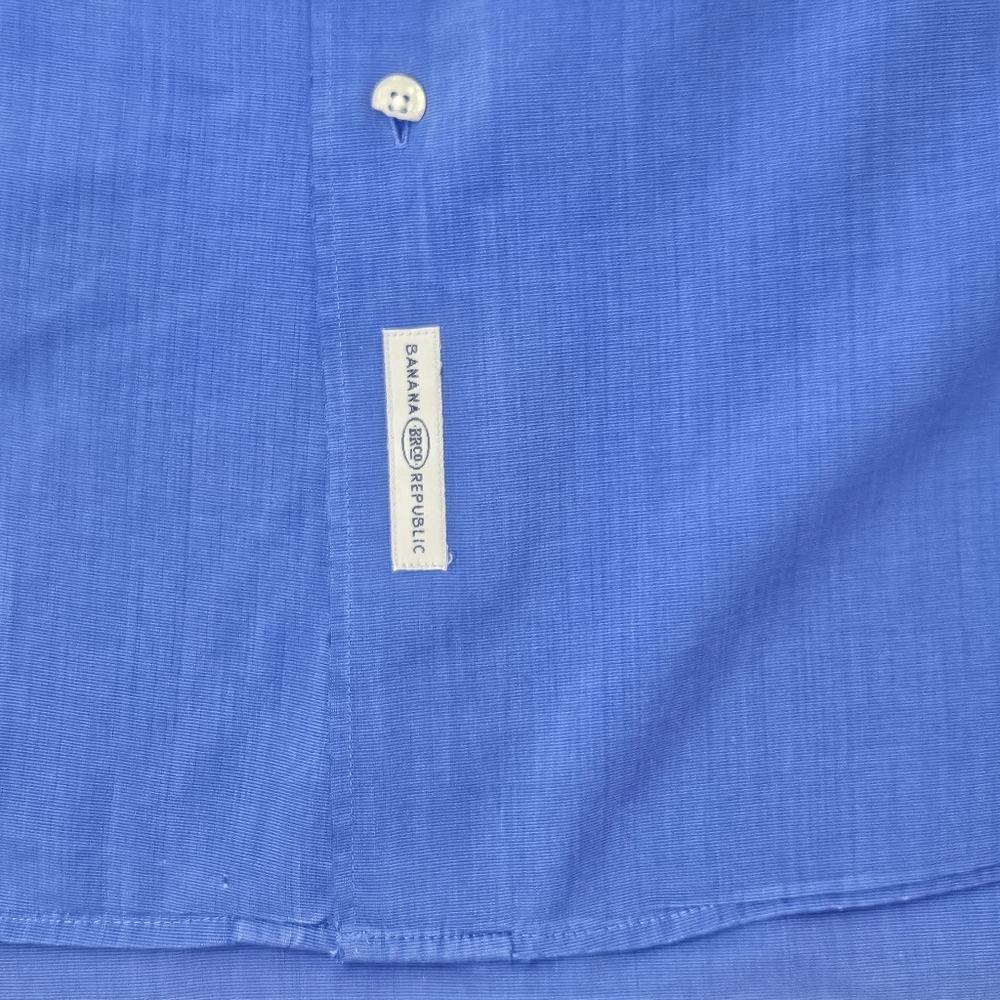 Banana‎ Republic Button Down Shirt Mens Size Large Royal Blue - Picture 7 of 7